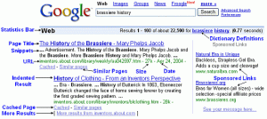 An example of what search engine results pages looks like in Google.